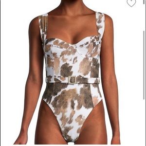 NWT Weworewhat Danielle Cow  Hide one piece